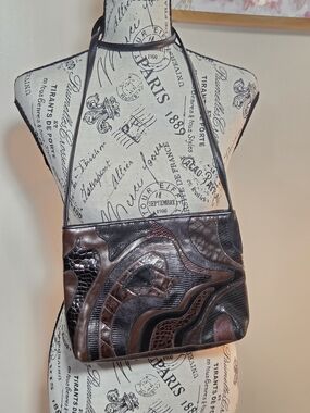 Sharif Crossbody Purse Patchwork Leather Multicolor Vintage